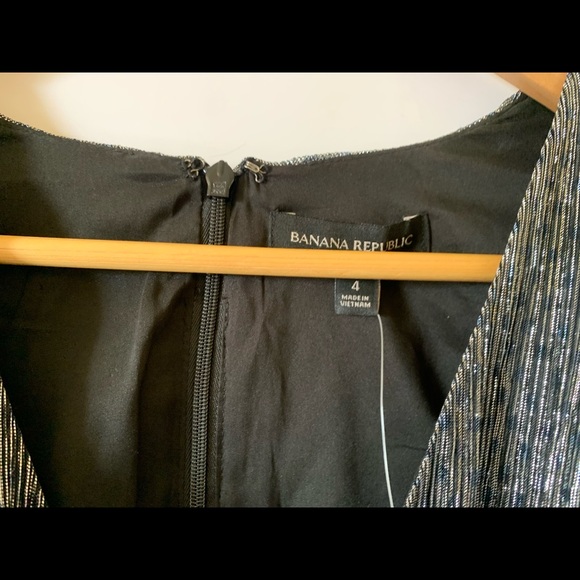 Banana Republic Metallic Faux Wrap Dress -NWT - Picture 9 of 11